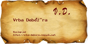 Vrba Debóra névjegykártya